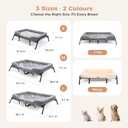 Lekereise Raised Dog Bed for Small Dogs, Waterproof Elevated Dog Cot, Outdoor Cooling Pet Bed