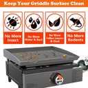 Blackstone Silicone Griddle Cover for 22 Inch Blackstone Grill Cover Flexible & Easy Grip Handle Prevents Splatter & Retains Heat Dishwasher Safe Lid for Easy Cleaning Grill Accessories (Gray)