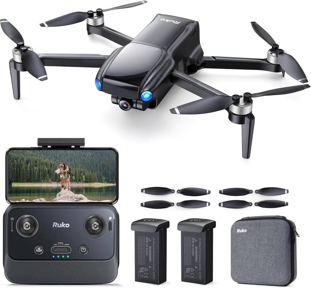 Ruko U11MINI Drones with Camera for Adults 4K, 70 Min 2 Batteries, Under 249g, Camera Drone with GPS TOF 9800FT Long Range Auto return for beginner