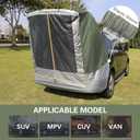 SUV Tent Car Awning, UPF 50++ with Portable Waterproof Storage Bag, Tear-Resistant, Large Space, Good Vision, Smooth Ventilation, Suitable for Outdoor Beach Camping Auto Canopy Shade