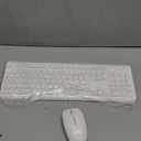 Wireless Keyboard and Mouse Combo, Full Size Silent Ergonomic Keyboard and Mouse, Long Battery Life, Optical Mouse, 2.4G Lag-Free Cordless Mice Keyboard for Computer, Mac, Laptop, PC, Windows(White)