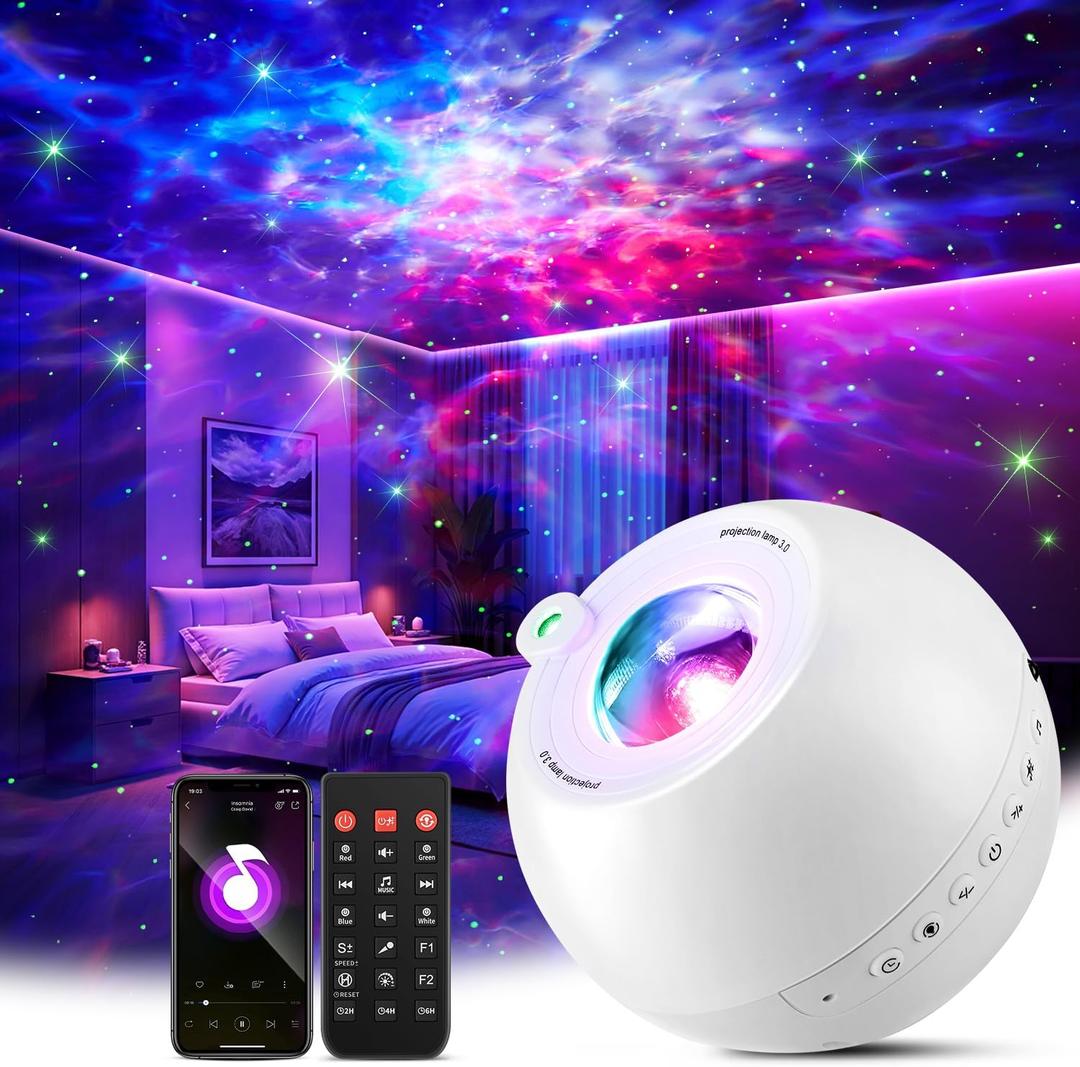One Fire Galaxy Projector Star Projector Night Light Projector 360 Effects Northern Lights Lava Lamp 15 White Noise Room Lights Room Decor Bluetooth Teen Girl Gifts for Boys Gift Ideas Birthday Gifts