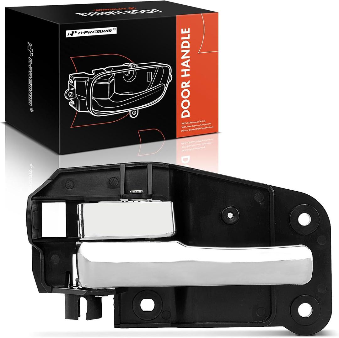 A-Premium Front Left Driver Side Interior Door Handle Compatible with Lincoln LS 2000 2001 2002, Black Housing with Chrome Lever, Replace# YW4Z-5421819-AA, YW4Z5421819AA