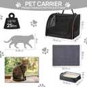 Cat Car Seat, Enclosed Carrier for Pets Travel Safety Cat Crate with Litter Box Soft-Sided Covered Car Kennel Carrier for Backseat