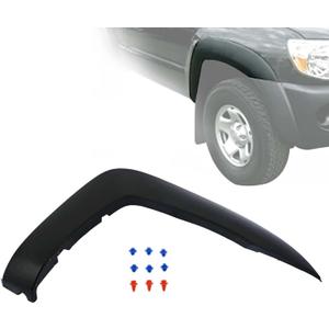 Front Wheel Arch Opening Molding Trim Right Side Compatible with Toyota Tacoma 2005-2015 Replace 7508504030 7508504040 Front Fender Flares Passenger Side Black