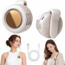 2-Pack Mini Clip On Fan Portable, 3.2oz Ultra-Lightweight, 3 Speed USB-C Mini Portable Fan, Bladeless Silent Small Clip on Fan for Shirt & Waist, Whirlwind Clip Fan for Travel, Outdoor & Office