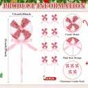 2 x Geelin 8 Pcs Candy Cane Christmas Tree Decorations Lollipop Ornaments Xmas Tree Peppermint Hanging Decor Plastic Pink Candy Handcrafted Ornaments for Home Office Holiday Decoration Party Favors