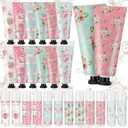 12 Sets Tea Party Favors Mini Hand Cream Lip Balm Bulk Gift Set for Women Wedding Party Favors for Guests Travel Size Hand Lotion Vintage Floral Moisturizing Lip Balm Gifts for Baby Shower