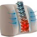 Povinmos Lumbar Support Pillow for Office Chair and Car Seat, Inflatable Travel Back Rest Cushion for Airplane, Versatile Use Lower Back Cushion, Back Support Pillow, Protable Foldable Design