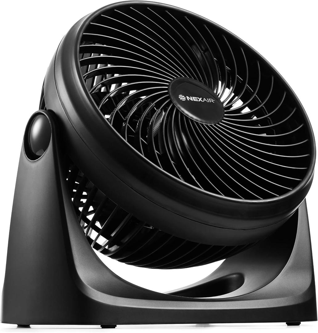 NEXAIR 7" Air Circulator Portable Turbo Fan, 3 Speed Adjustable Desk fan Powers Cool Air-Waves Up To 25ft, Quiet Operating Fan For Bedroom, Made Of Durable Material, Great For Office & Living Room
