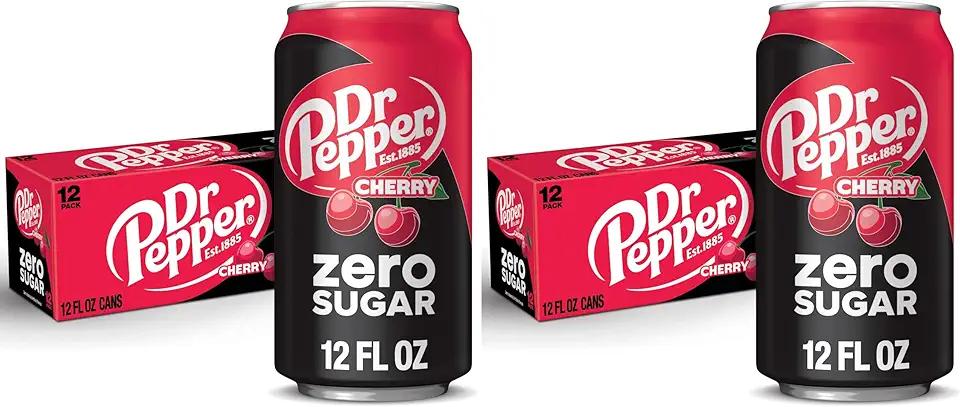 Dr Pepper Cherry Zero Sugar Soda, 12 fl. oz. Cans, 12 Pack, NO BBD FOUND