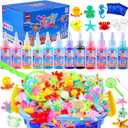 QANIY Magic Water Elf Toy Kit, Aqua Fairy Water Gel Kit,Christmas Gifts for Kids Ages with 12 Gels and 6 Molds, DIY Squishy Maker Set, Kids Christmas Gifts, DIY Crafts for Boys and Girls Ages 3+