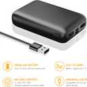 Whsahans 5V 2A Rechargeable Battery Pack for Heated Vest 10000mah Heated Jacket Battery Power Bank for Heated Vests Heated Jackets Heated Hoodies for Men Women(No DC Port, Not Suit for 7.4v)