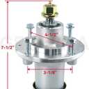 GELASKA 3 Pack 539112170 Spindle Assembly with 532174375 Pulley Replaces Husqvarna 539112170 Mandrel Assembly, 539107521 for Husqvarna 48" 52" GT52XLS GTH24V52LS YTH24V48LS YT48XLS GT48XLS Decks