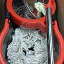 Mop and Bucket Set, 360 Spin Mop and Bucket with Wringer Set and 3 Microfiber Mop Refills, Stainless Steel 61" Extended Handle Spinning Mop Bucket System for Floor Cleaning