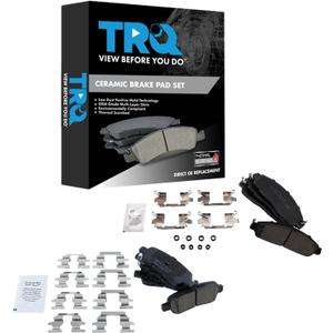 TRQ Brake Pads Ceramic Compatible with 2018-2021 Nissan LEAF