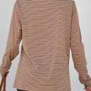 EVALESS Spring Summer Tops for Women Trendy V Neck Long Sleeve Shirts 2025 Basic T Shirts Loose Tee Clothes Casual Outfits (L)