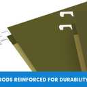 Hanging File Folders, RAZCC 60 Pack Reinforced Hanging Folders Letter Size, Designed for Bulky Files, Filing Cabinet, Adjustable Tabs, Green