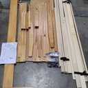 Solid Wood Full Bed Frame, Farmhouse Platform Bed with Ladder Headboard, Malaysian Oak Platform Bed Frames with Wood Foundation, Noise-Free, Easy Installation, Full Size, Rustic Pine