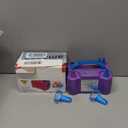 IDAODAN Electric Balloon Pump, Portable Electric Balloon Blower Machine Balloon Air Pump Dual Nozzle Rose Red 110V 600W Balloon Inflator for Party Decorations (Purple Blue)