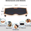 StrongTek Ergonomic Wood Foot Rest for Enhanced Circulation & Comfort, 350lbs Capacity, Rocker Balance Board for Standing Desks, Non-Slip, No Assembly, 18" Wide - Ideal for Office/Home