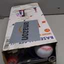 HYES 3-in-1 Baseball Set for Kids 3-5 - Tee Ball Stand, Hanging Tee, Ball Launcher and 6 Softballs - Adjustable Height, Indoor/Outdoor Sport Gifts for Boys Girls, Blue