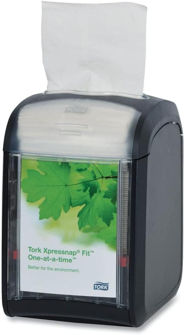 Tork Xpressnap Fit Napkin Dispenser, Tabletop, 4.4 x 5.6 x 6.7, Black