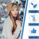 Chuarry 2 Pcs Y2k Hat Y2k Beanies Grunge Accessories Goth Star Graphic Knitted Slouchy Beanies Winter Warm Hat for Men Women Black, Khaki