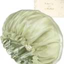 YANIBEST Breathable Butter-Satin Lined Bonnet, Silk Hair Bonnet for Sleeping Women, Night Cap for Curly Fine Straight Hair