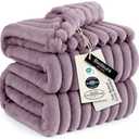 Bedsure GentleSoft Light Purple Fleece Blanket for Couch - Cozy Soft Blankets for Women, Cute Small Throws for Girls, 90x90 Inches