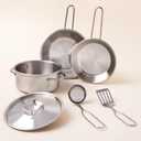 KidKraft Deluxe Cookware Set with Food, Gift for Ages 3+