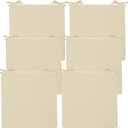 Preboun 6 Pack Outdoor Chair Cushions 19" x 19" x 3" Patio Waterproof Fade Resistant Seat Cushions with Ties Replacement Chair Pads for Patio Furniture Garden Sofa Couch (Beige)