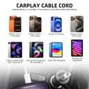 AHDFWI Carplay Cable Cord Compatible with iPhone 16 17 USB A to USB C Cable for 17E 16E 17 Air/17 16 15 Pro Max Plus, Pro 12.9/11, 10th Gen, Air 5th/ 4th,Mini 6th Charger Car Charging Cable White