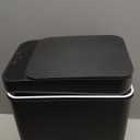 Yatmung 4 Gallons Bathroom Trash Can Automatic Touchless - 15.5 Liters Smart Trash Can Motion Sensor - Narrow, Plastic - Slim Electric Trash Bin - Skinny Garbage Can with Lid (Matte Black)