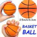 30PCS Large 2.5inch Squeeze Basketball Ball,Stress Sports Ball,Mini Foam Balls Anxiety Stress Relief for Basketball Party Favor Decoration Sports Theme Game Kids Prizes