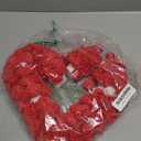 JINGHONG Valentine's Day Wreath 13 Inch Artificial Valentines Day Wreaths Romantic Heart Wreath for Valentines Gifts Anniversary Wedding Candlelight Dinner Decor(Red)