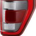 LED Black Tail Lights Assembly w/Blind Spot (Module NOT Included)Compatible With 2021 2022 2023 Ford F150 F-150 Pickup Taillight Rear Brake Lamp Right Passenger Side ML3Z13404D RH 21-23 Black