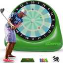 Swooc Games - Bull Chipper | Giant Golf Darts with 10+ Golf Games | Backyard Game with Air Pump | Yard Game for Adults | Giant Outdoor Fun for Adults and Family | Outside Activity - Golf Chipper