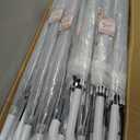 30 Pack Clear Umbrella Wedding, Auto Open Transparent Stick Umbrella with White J Hook Handle, Windproof Waterproof Large Canopy Umbrella for Bride Groom Photography Golf Outdoor Events