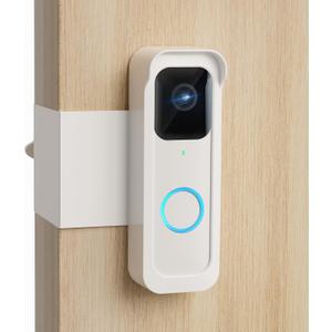 Blink Doorbell Mount - No Drill, Outdoor Holder with Rain Cover, Compatible with Blink Doorbell, White