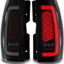 Sequential Full Led Tail Lights Fit for Chevy Tahoe/Suburban 2007-2014, Fit for GMC Yukon XL Denali 2007-2014 Starting Animated, Dynamic Turn Signal, Brake Light, Reverse Light Rear Light Assembly