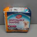 Simple Solution Disposable Dog Diapers, Female Dog Diapers, Puppy Potty Training, Incontinence and Heat Cycle Protection, Large Diapers for Dogs, 18-27 Inch Waist, 30 Count