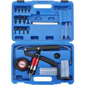 Hand Vacuum Pump Pressure Tester Brake Bleeder Kit | One Man Brake Clutch Fluid Bleeder Tool Kit Compatible with Automotive Tuner Tools Adapters
