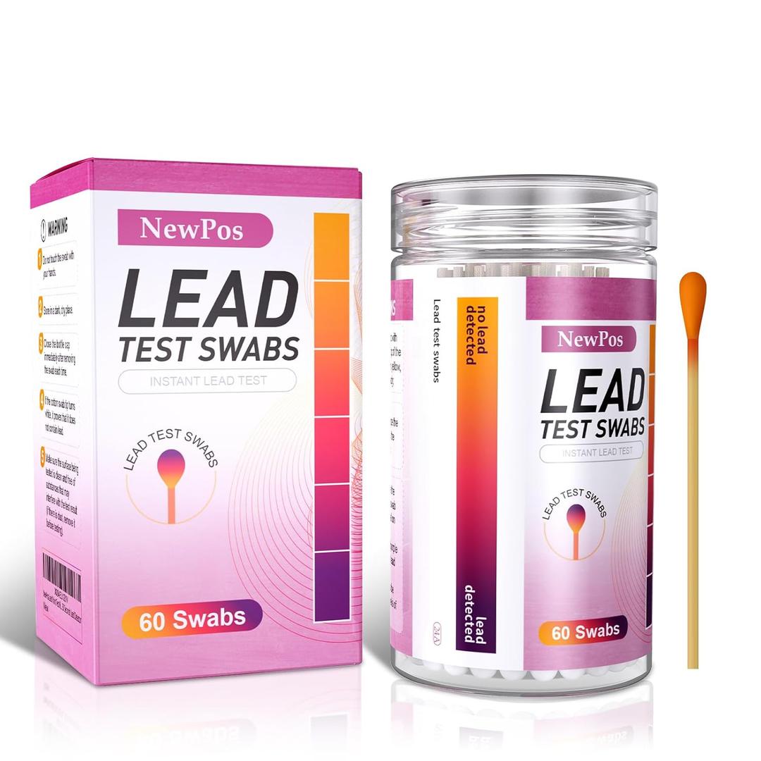 Lead Paint Test Kit: 60 Swabs Accurately Formulated Lead Test Kit Testing for Dishes Paint Cups Ceramics Toy and All Surfaces - Results in 30 Seconds Lead Detector