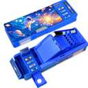 Pop Up Multifunction Pencil Case for Girls and Boys, Cute Cartoon Pen Box Organizer Stationery, Sharpener, Schedule, Whiteboard, School Supplies, Best Gifts for Kids (Blue Space)