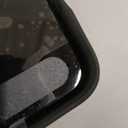 BONDIR Crossbody Case for iPhone 16 Pro Max with Gold and Black Vegan Leather Woven Chain - White Fur