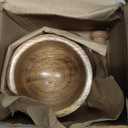 Handmade Indian Wooden Mortar and Pestle Set Natural Rustic Style Herb Spice Grinder Masala Mixer Manual Kharal Mashing Bowl Seasonings Pill Crusher Kitchen Utensils Housewarming Gift