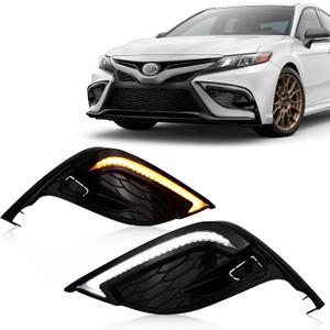 Switchback White/Amber LED Front fog light Daytime Running Lamp Amber Sequential Turn Signal light Feature 