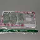 Cute License Plate Frames Pink and White Flowers License Plate Frame with Screws Blue Floral Metal Funny License Plate Cover Holder 6.3 X 12.3 inch for Car Decoration for Women Men LICEPLAME (04)