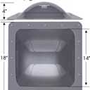 XMK RV Skylight Replacement,18" x 18" Skylight Outer Dome Fits All Standard 14" x 14" Opening,Outside Camper RV Skylight Cover for Trailer Fifth Wheel Motorhome Shower/Roof,Impact Resistant,Smoke Gray